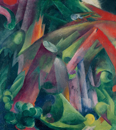 Waldinneres mit Vogel Franz Marc